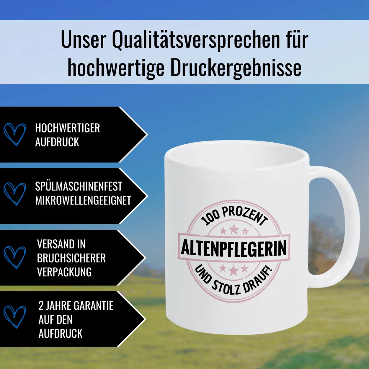 Altenpflegerin 100 Prozent Tasse - Druckerino