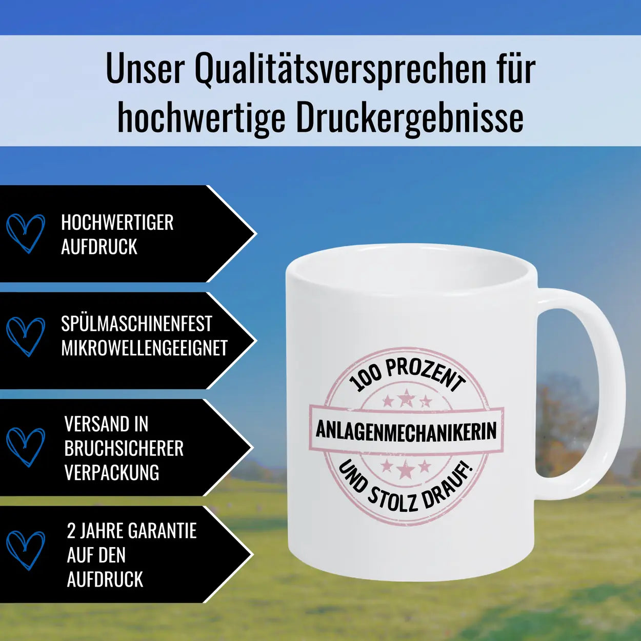 Anlagenmechanikerin 100 Prozent Tasse - Druckerino