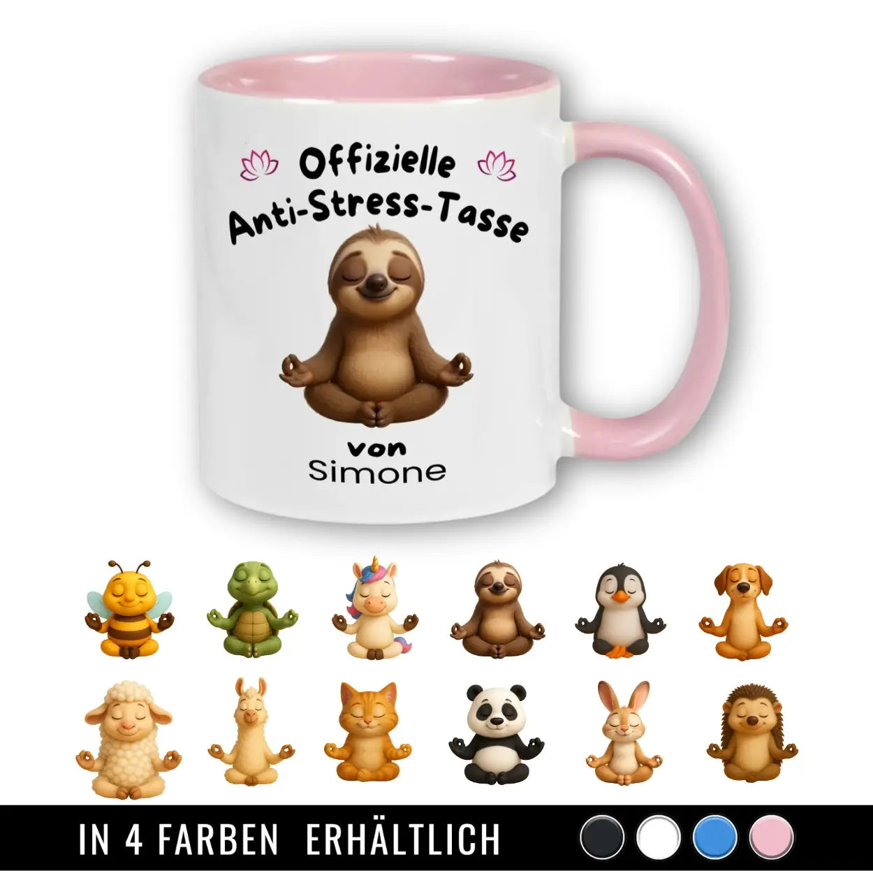 Anti Stress Tasse Yoga von Druckerino