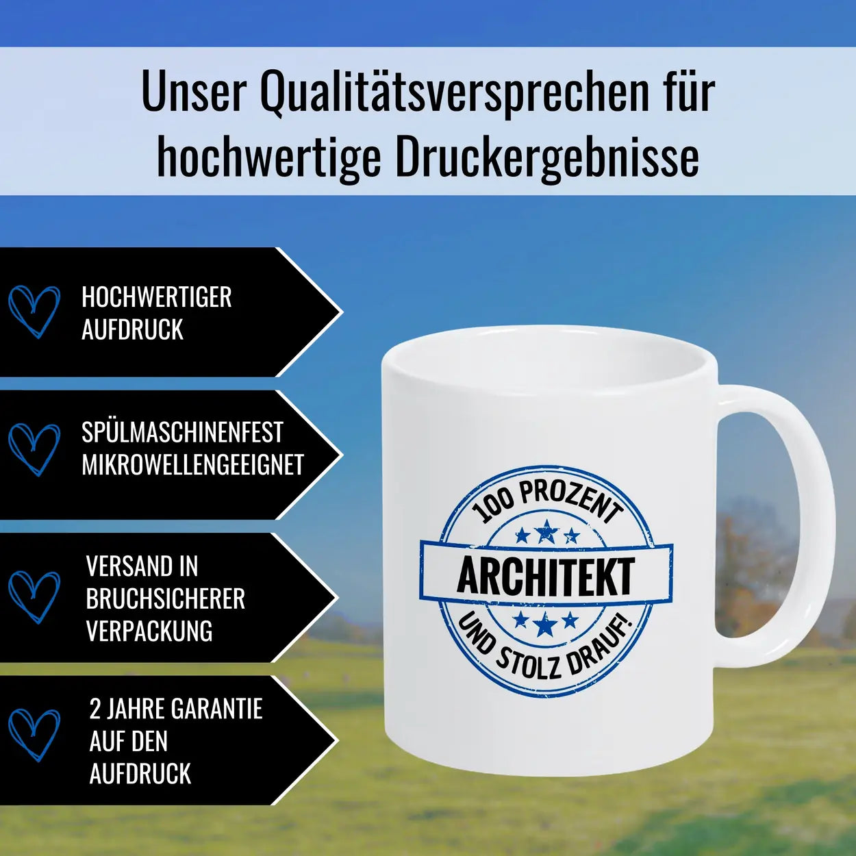 Architekt 100 Prozent Tasse - Druckerino