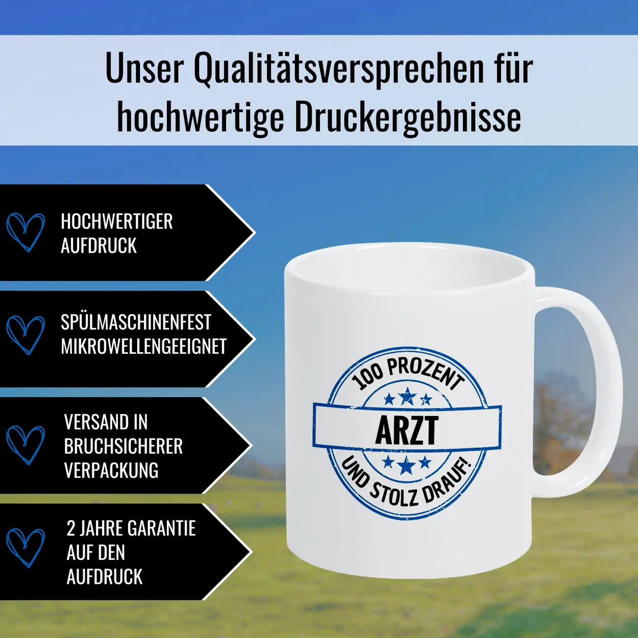 Arzt 100 Prozent Tasse - Druckerino