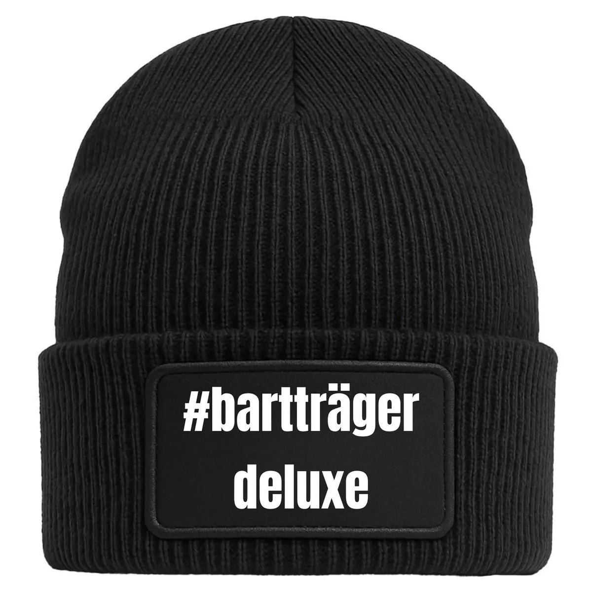 Bartträger Deluxe Wollmütze Beanie in schwarz