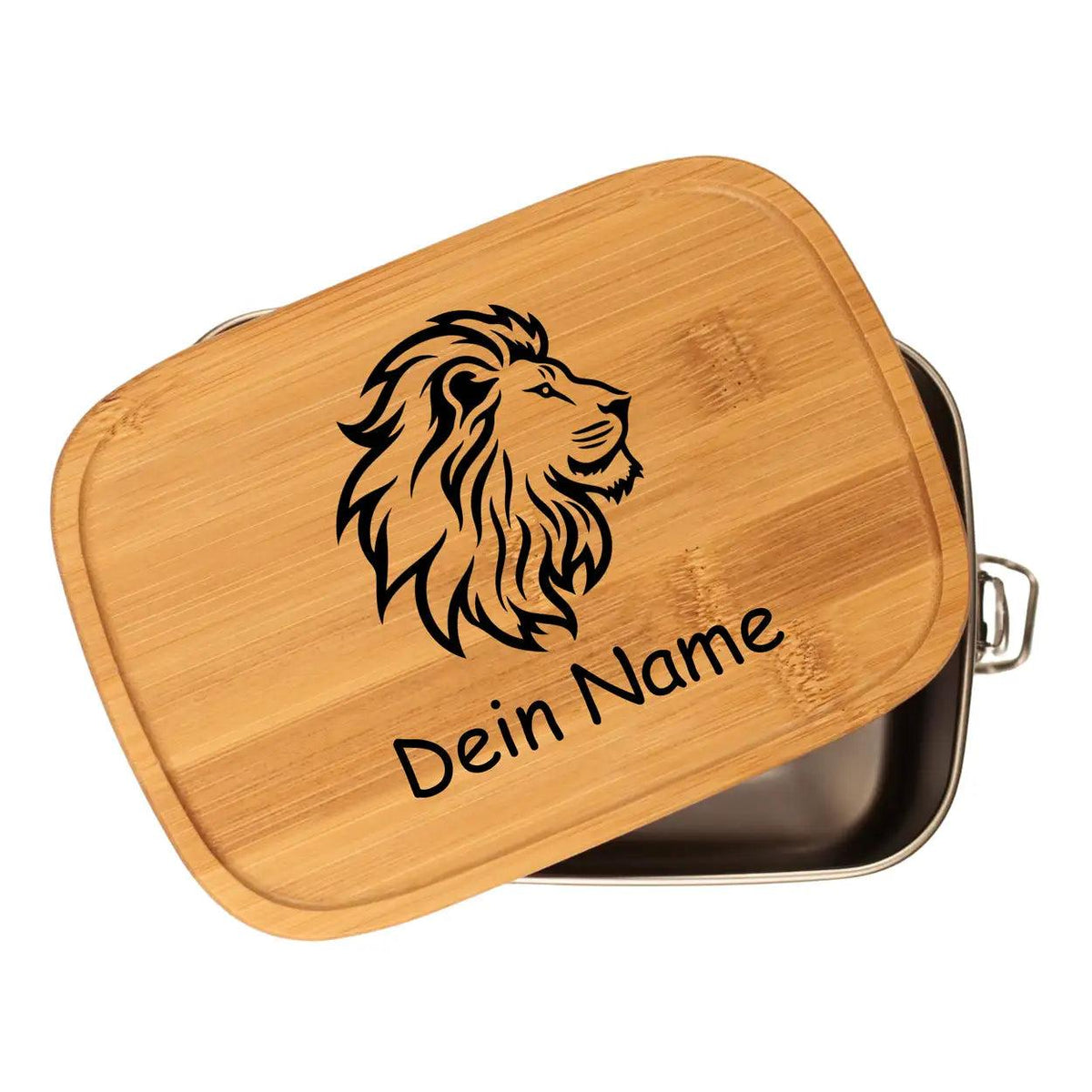 Brotdose Edelstahl | Löwe | personalisiert - Druckerino