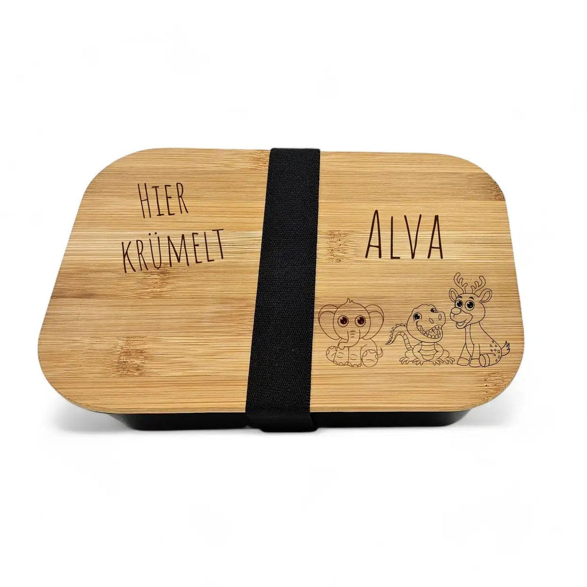 Brotdose Kinder mit Namen personalisiert | Hier krümelt - Druckerino