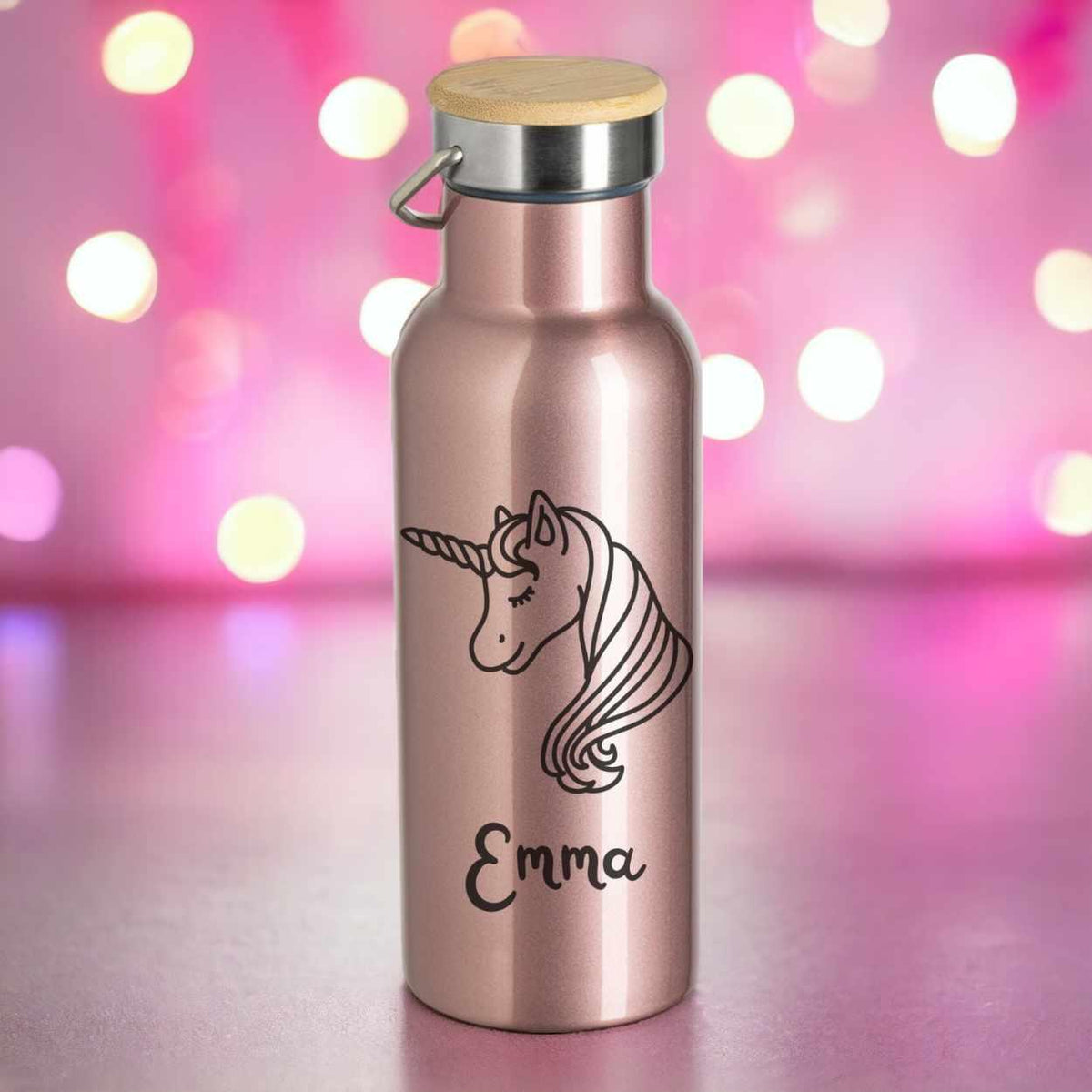 Edelstahl Trinkflasche für Kinder - Einhorn - Druckerino