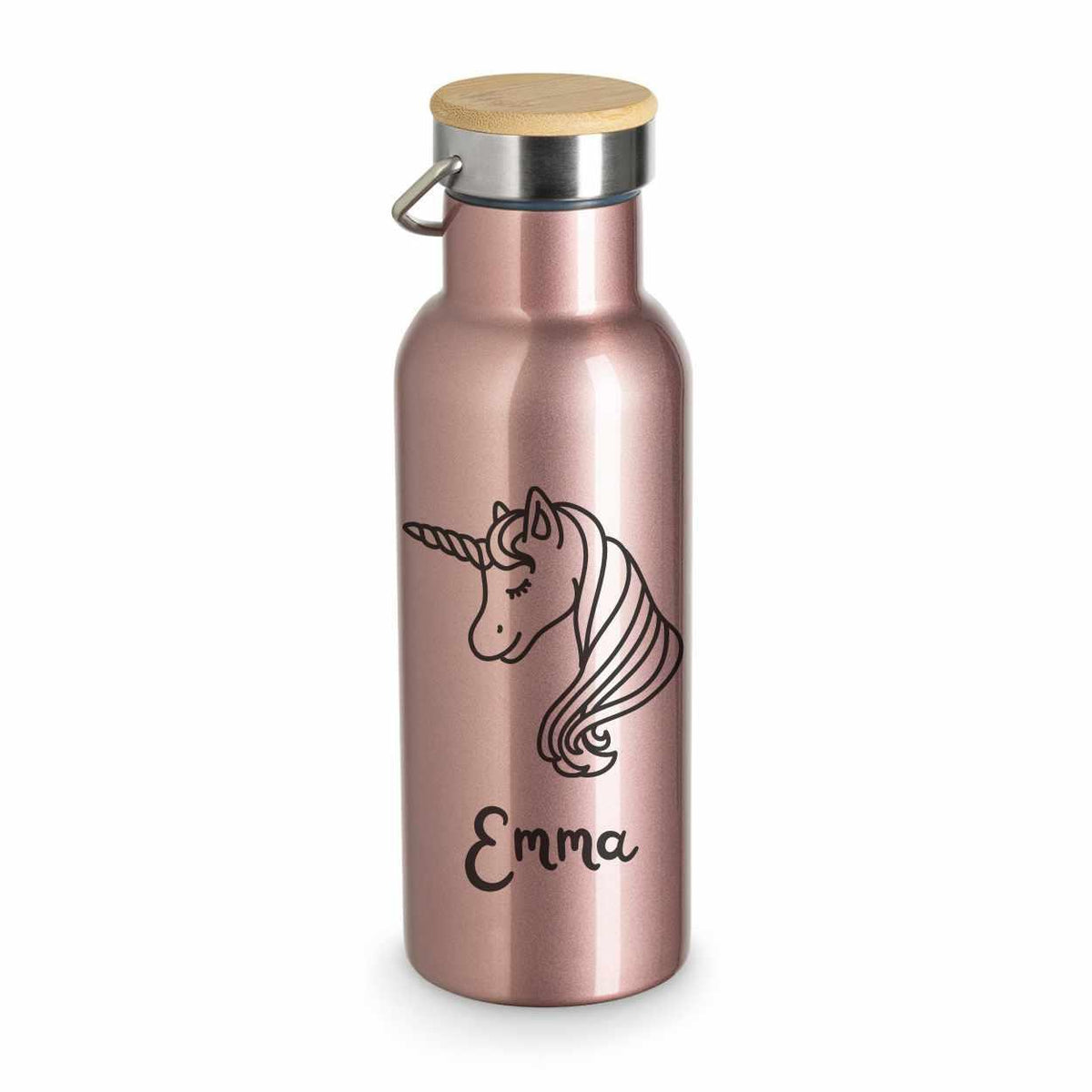 Edelstahl Trinkflasche für Kinder - Einhorn - Druckerino