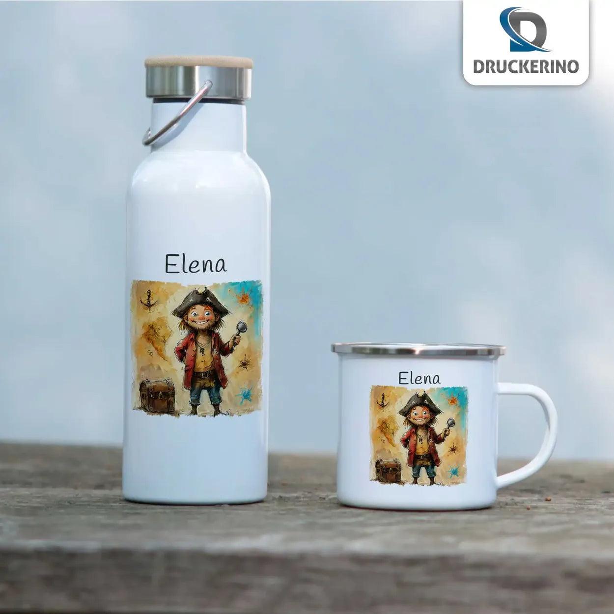 Emaille Tasse Abenteuer-Seeräuber - Druckerino