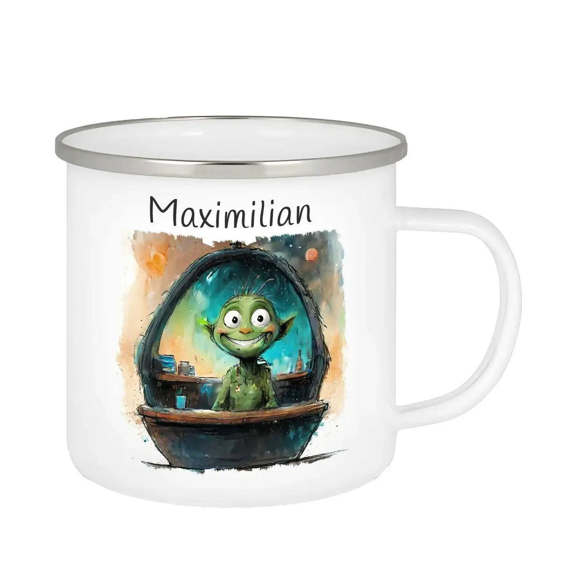 Emaille Tasse Abenteuersegler - Druckerino