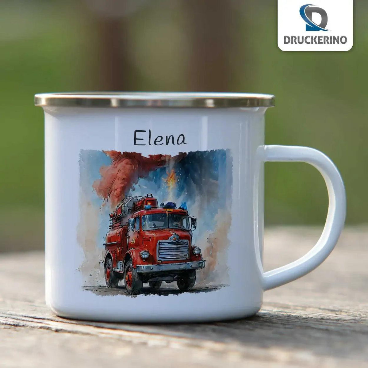Emaille Tasse Abenteuertruck - Druckerino