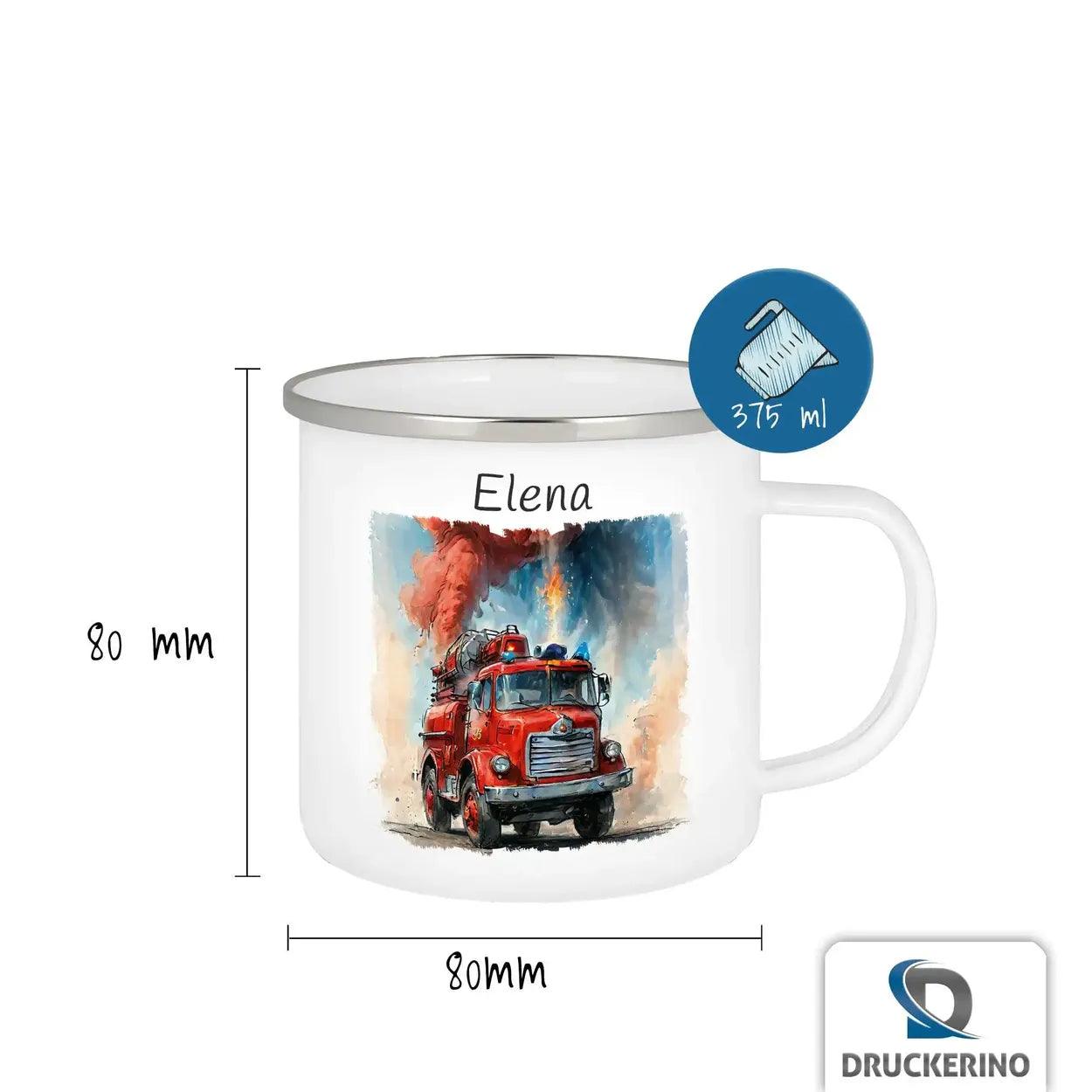 Emaille Tasse Abenteuertruck - Druckerino