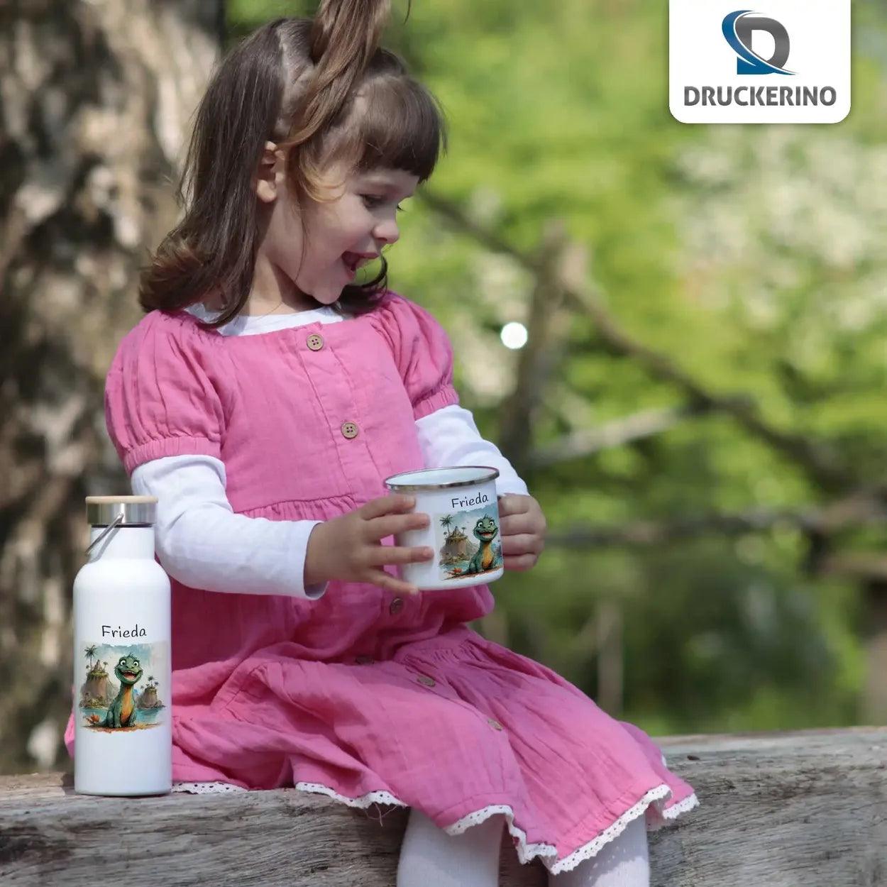 Emaille Tasse Dino-Abenteuer - Druckerino