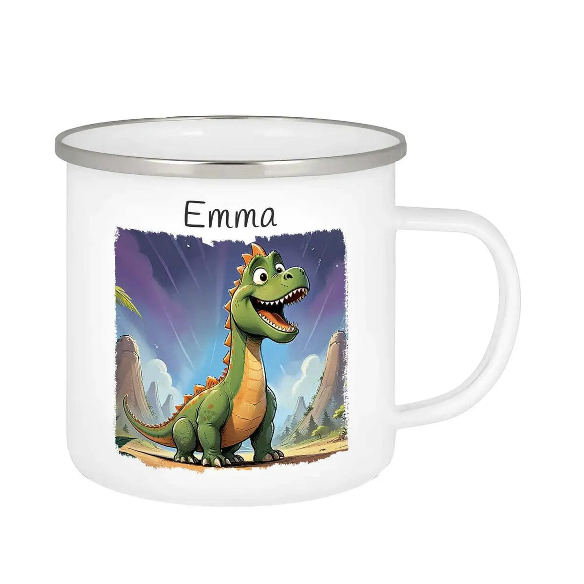 Emaille Tasse Dino Freund - Druckerino