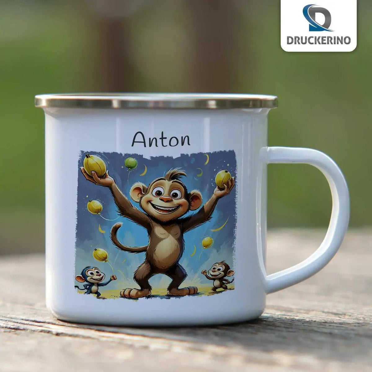 Emaille Tasse Dschungelzauber - Druckerino