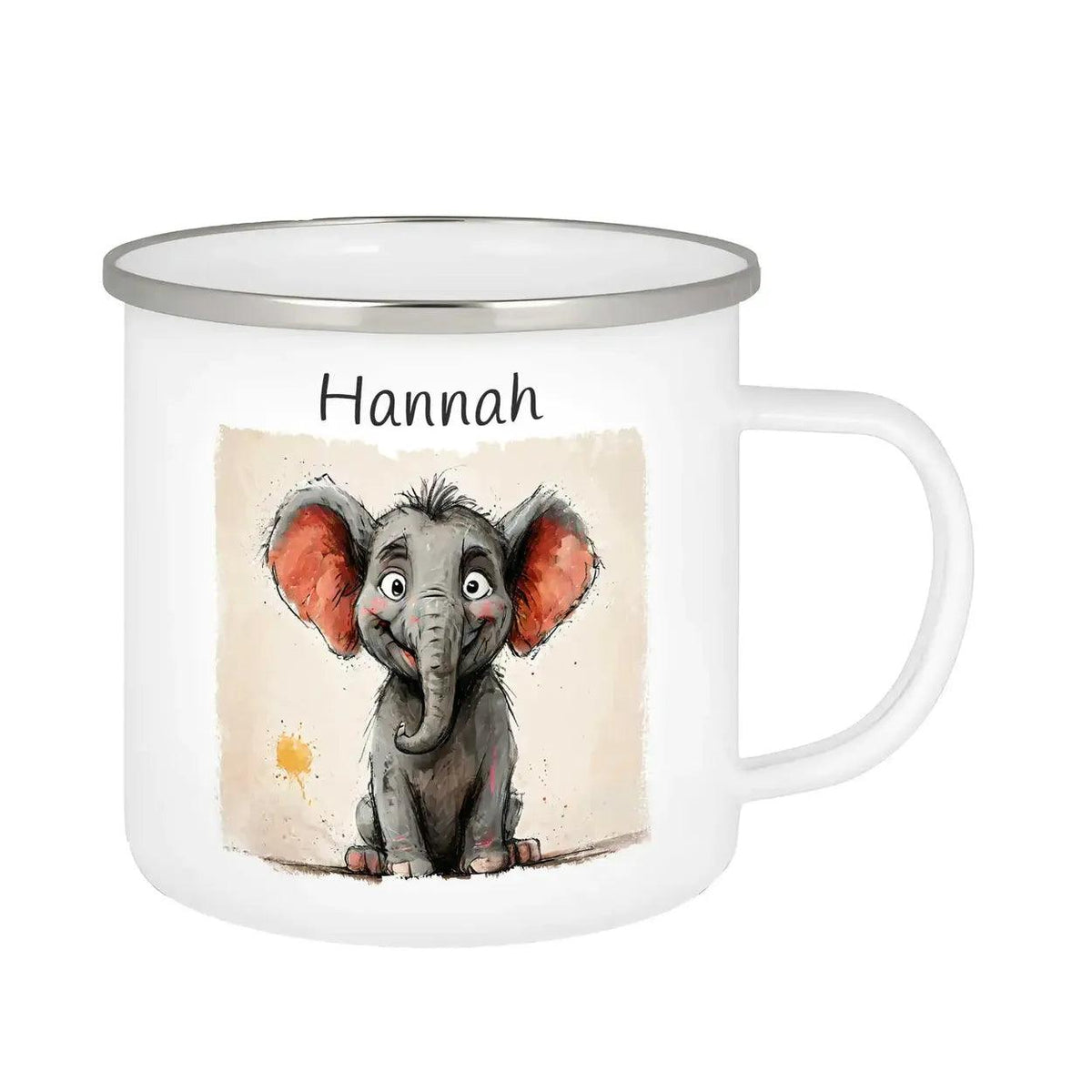 Emaille Tasse Elefantenzauber - Druckerino