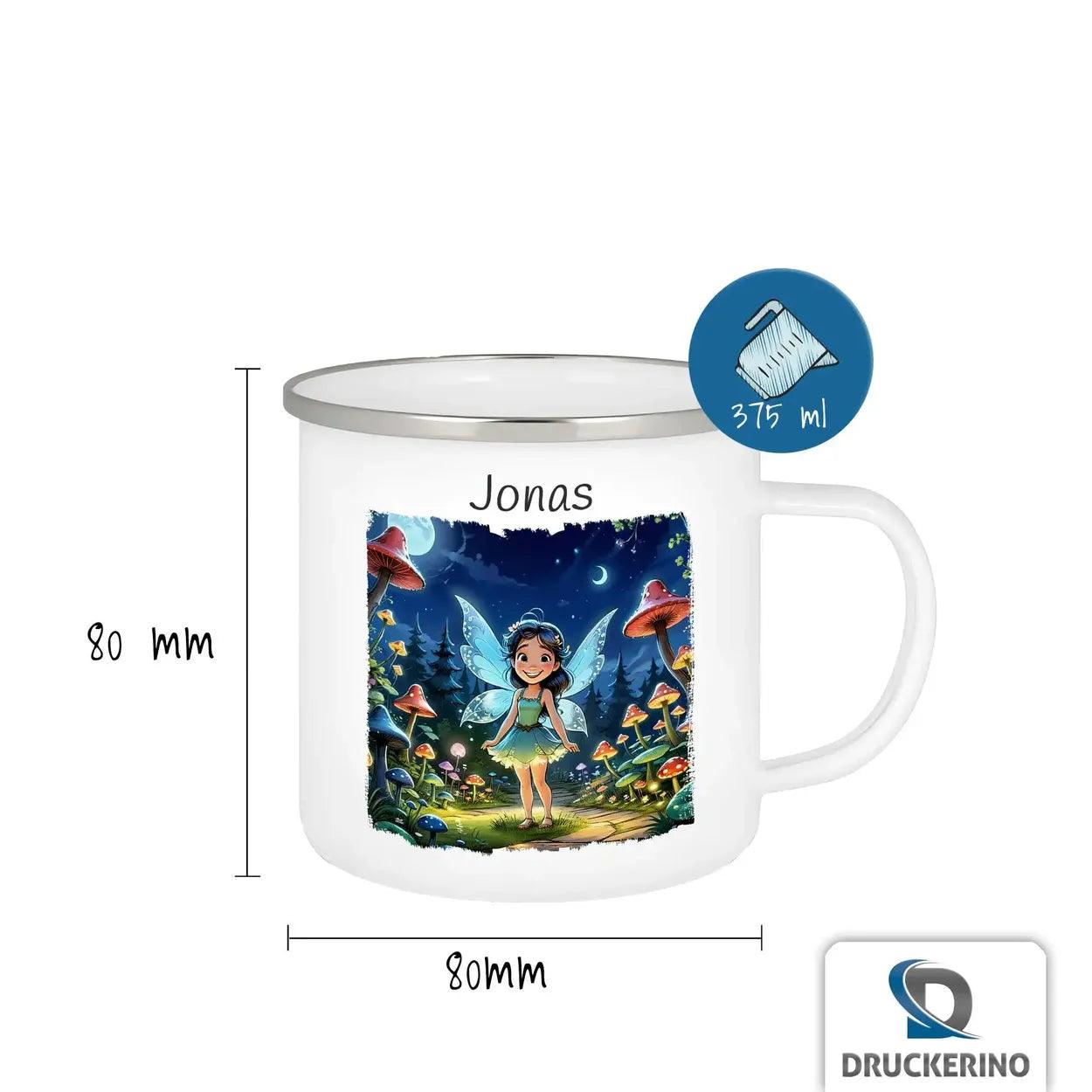 Emaille Tasse Feenwald - Druckerino