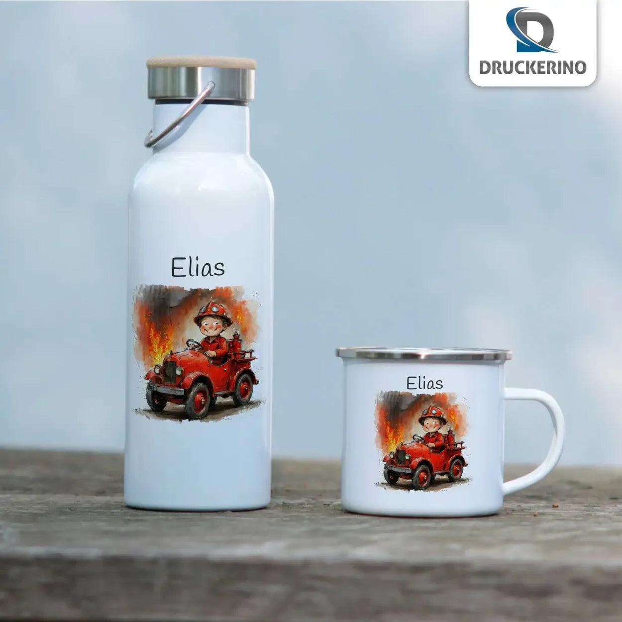 Emaille Tasse Feuerwehr Abenteuer - Druckerino