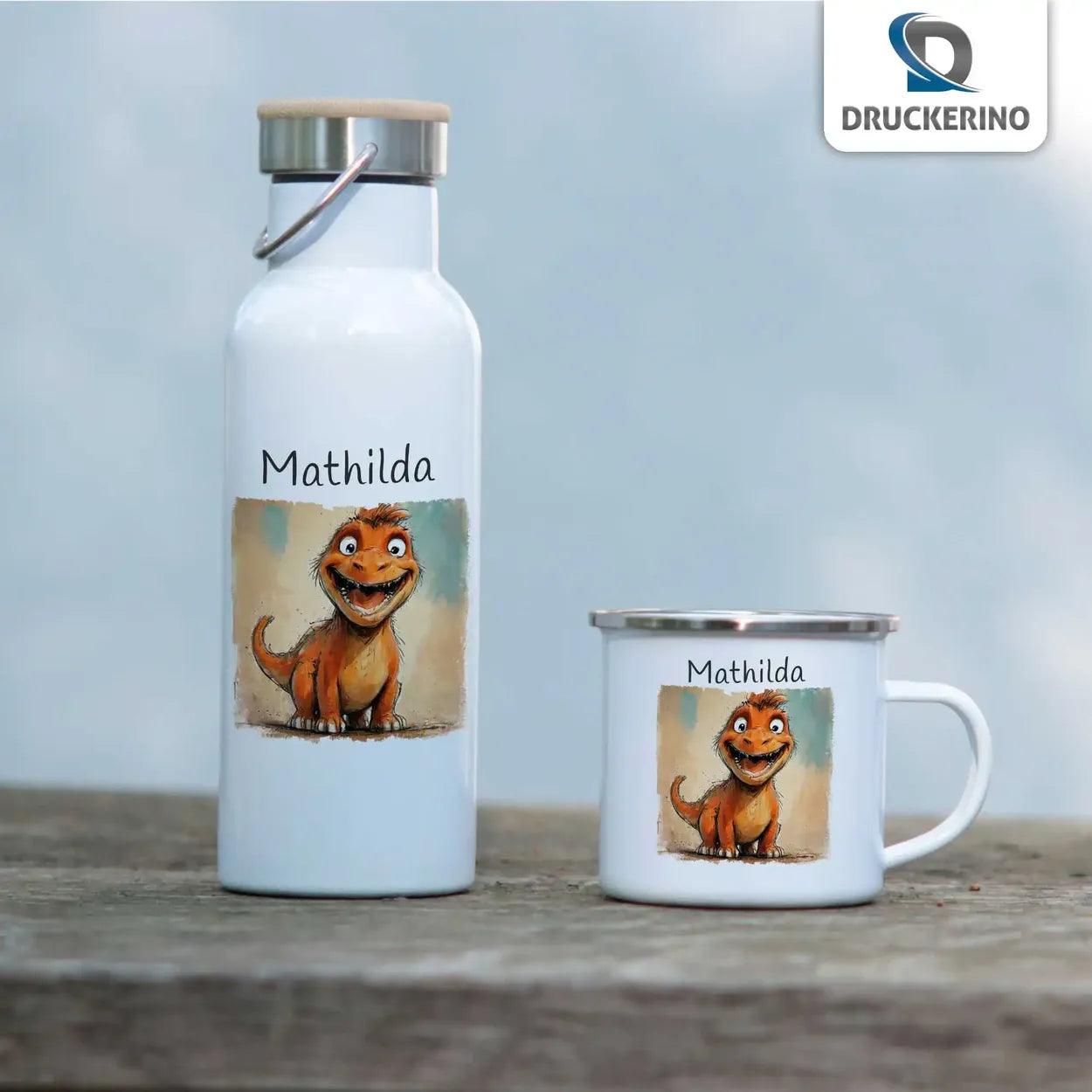 Emaille Tasse Freundlicher Drachenfreund - Druckerino
