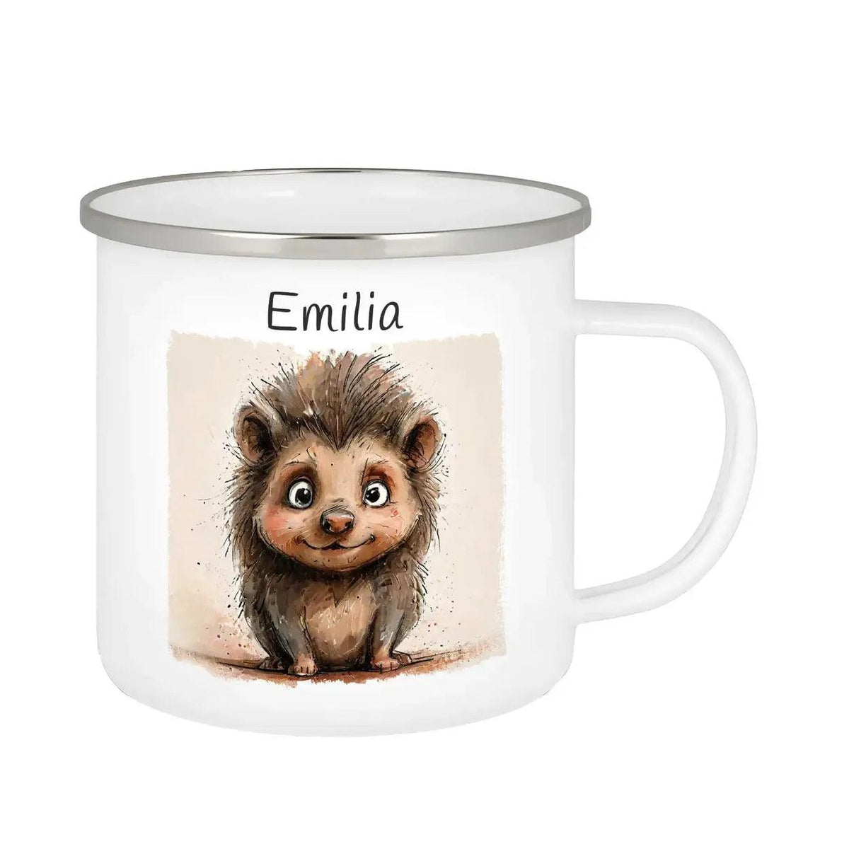 Emaille Tasse Herzens-Igel - Druckerino