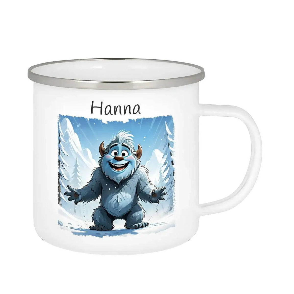 Emaille Tasse Jeti Monster Abenteuer - Druckerino