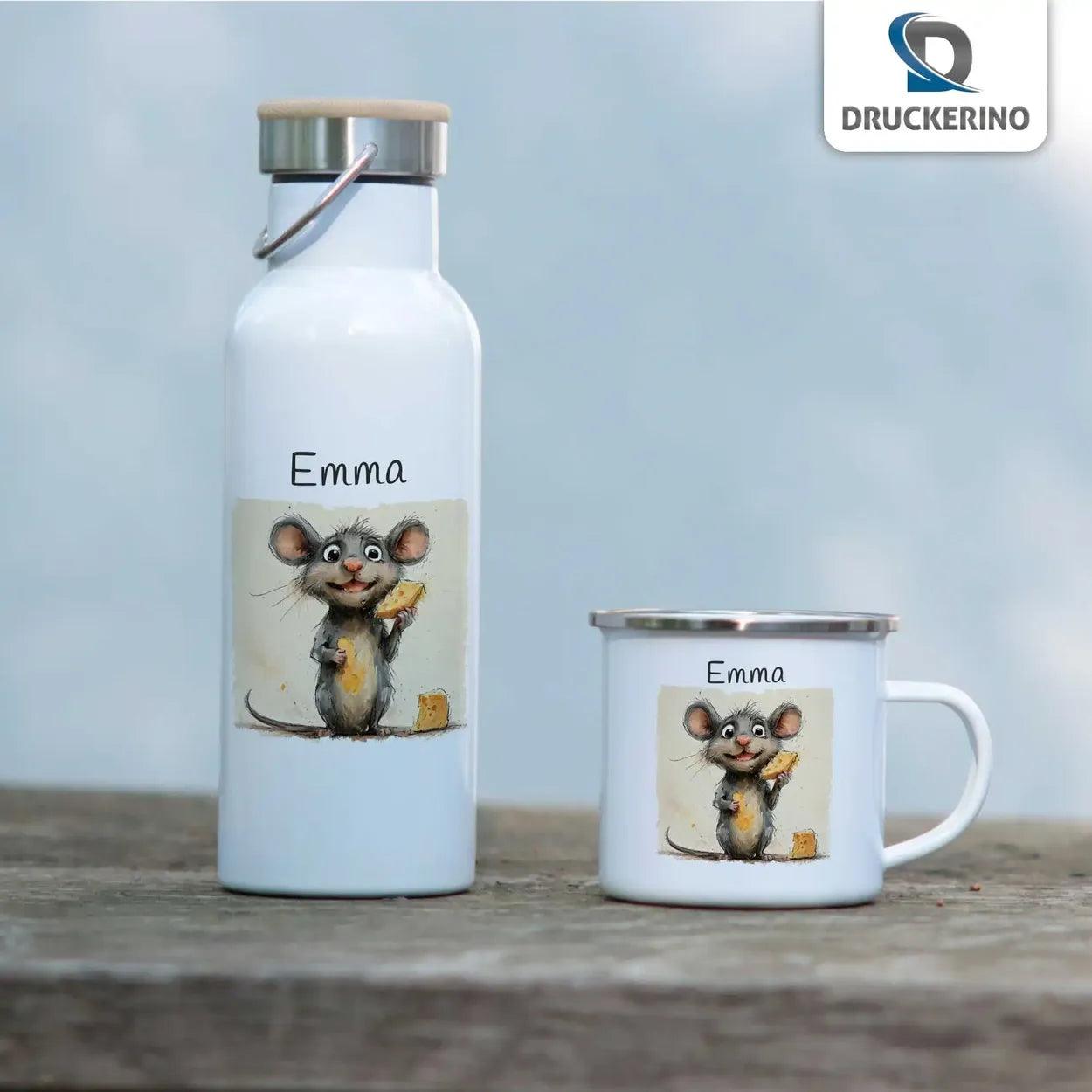 Emaille Tasse Kleine Maus Abenteuer - Druckerino