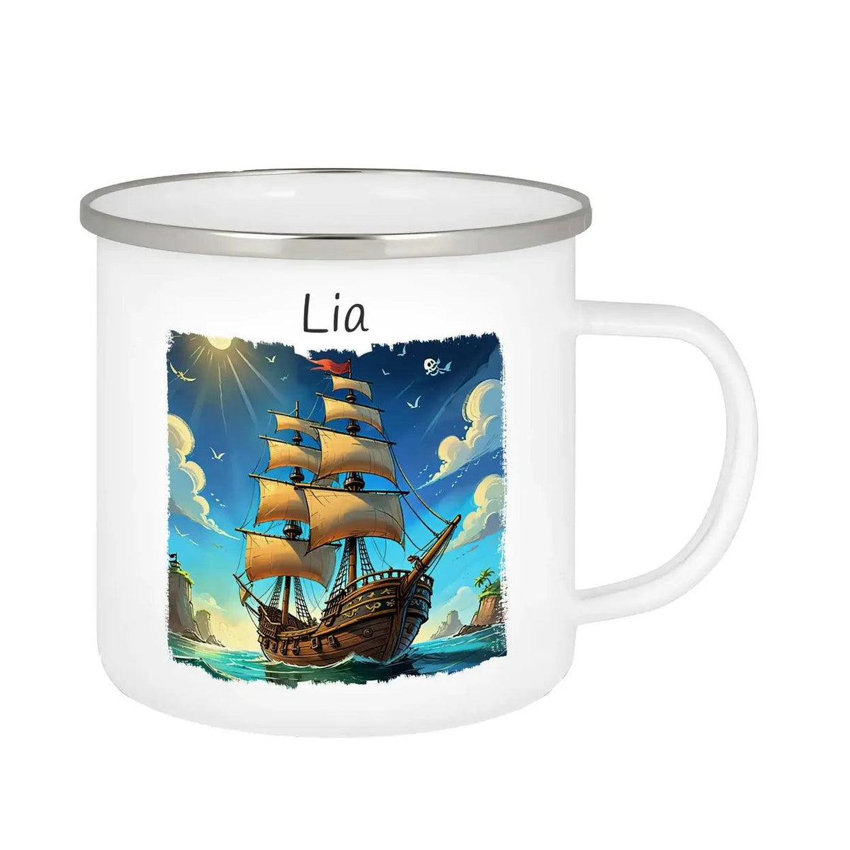 Emaille Tasse Kleine Seefahrer - Druckerino