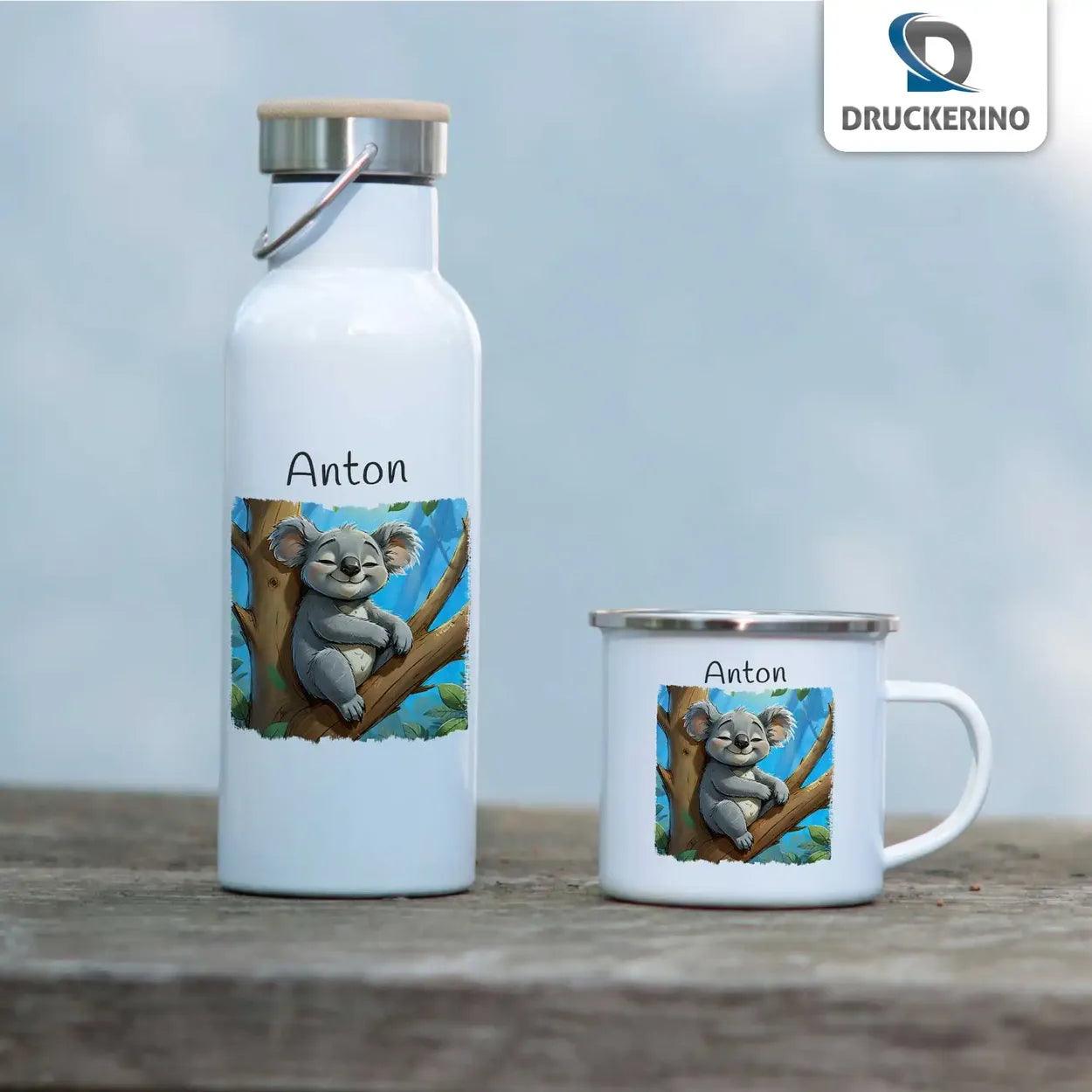 Emaille Tasse Kuscheliger Koala - Druckerino