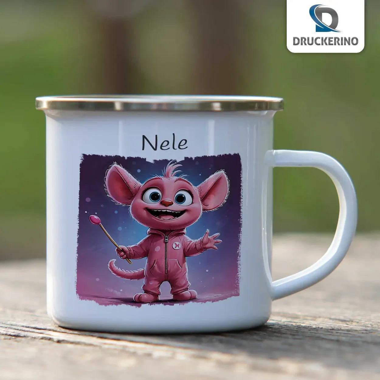Emaille Tasse Magisches Märchenwesen - Druckerino