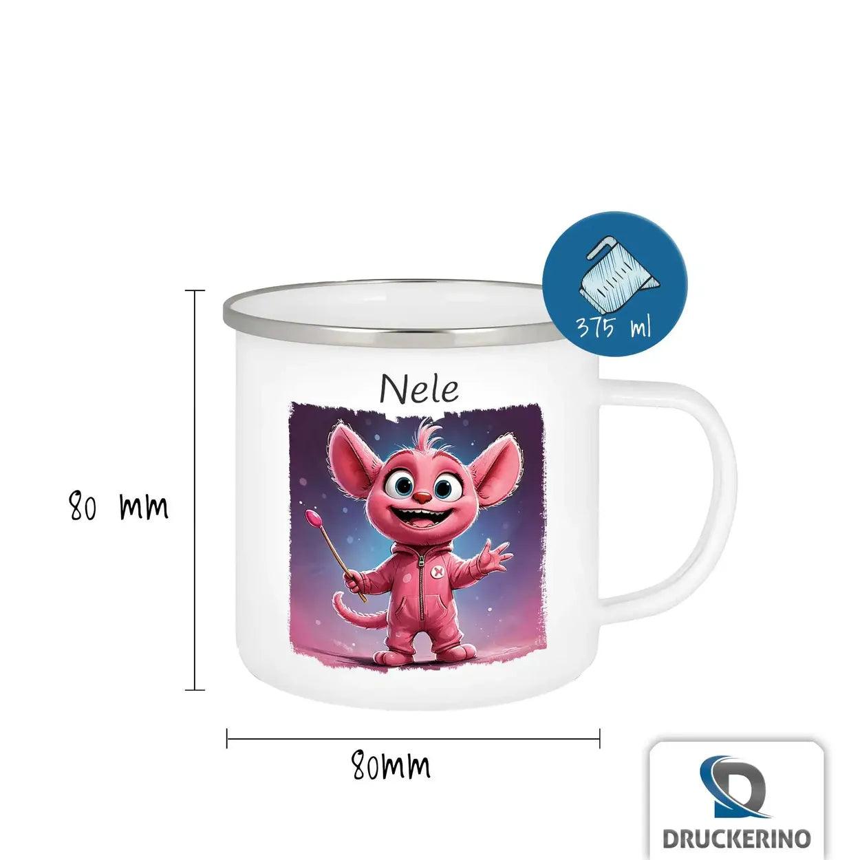 Emaille Tasse Magisches Märchenwesen - Druckerino