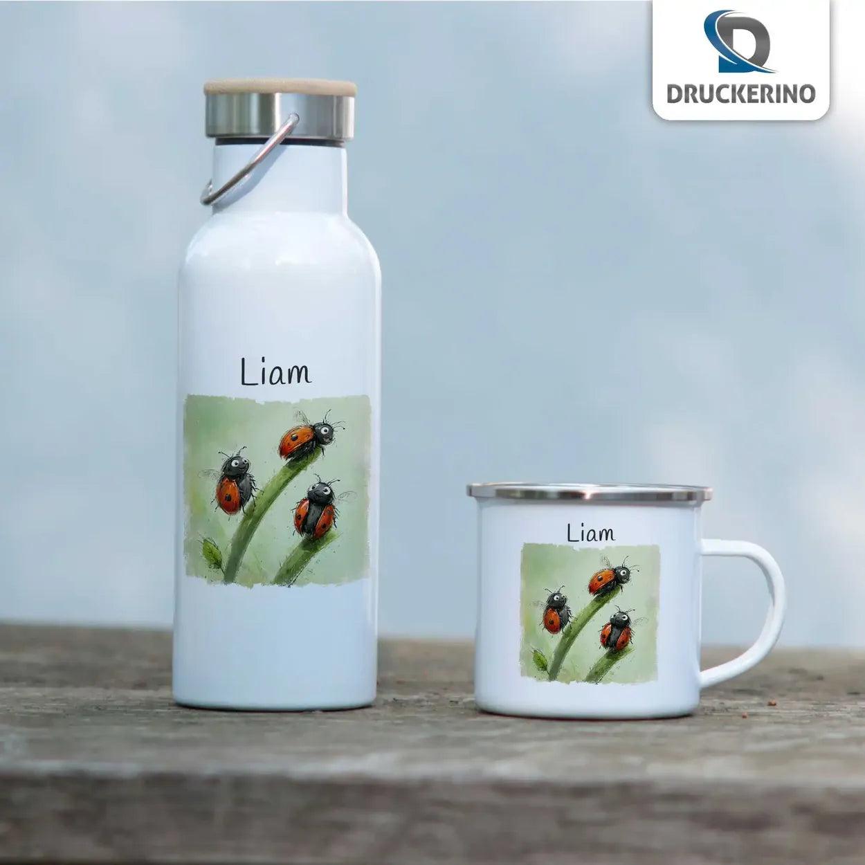 Emaille Tasse Marienkäfer-Zauber - Druckerino