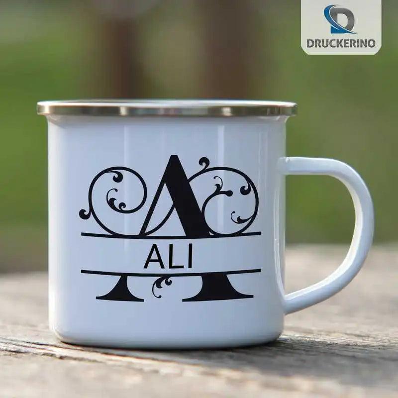 Emaille Tasse mit Namen | Motiv 1 | Ali - Druckerino
