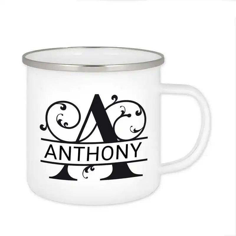 Emaille Tasse mit Namen | Motiv 1 | Anthony - Druckerino
