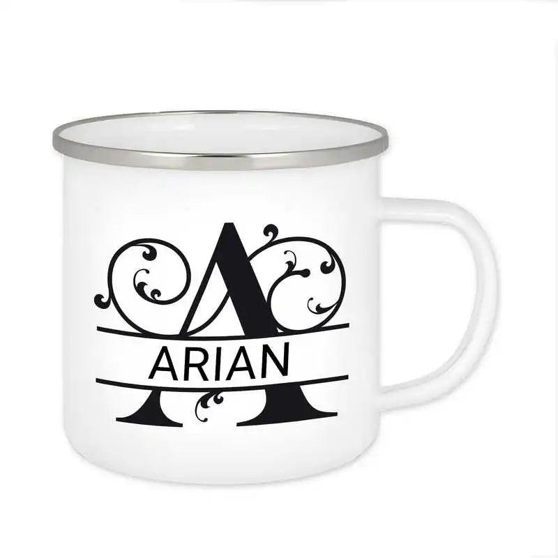 Emaille Tasse mit Namen | Motiv 1 | Arian - Druckerino