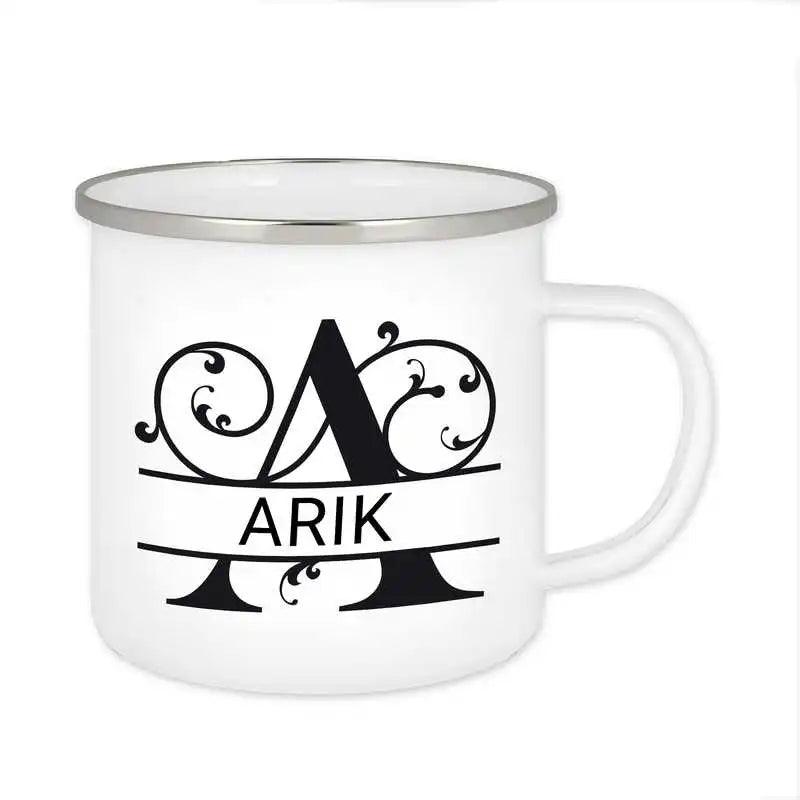 Emaille Tasse mit Namen | Motiv 1 | Arik - Druckerino