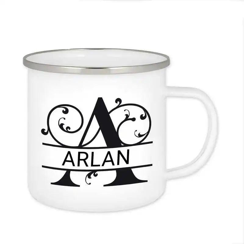 Emaille Tasse mit Namen | Motiv 1 | Arlan - Druckerino