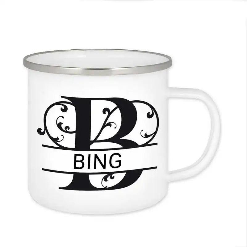 Emaille Tasse mit Namen | Motiv 1 | Bing - Druckerino