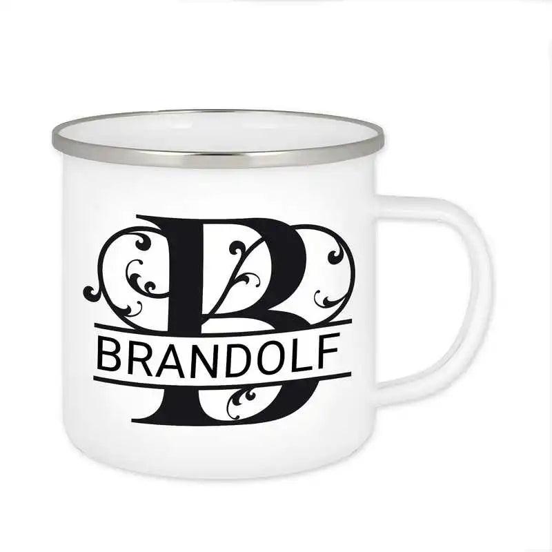 Emaille Tasse mit Namen | Motiv 1 | Brandolf - Druckerino