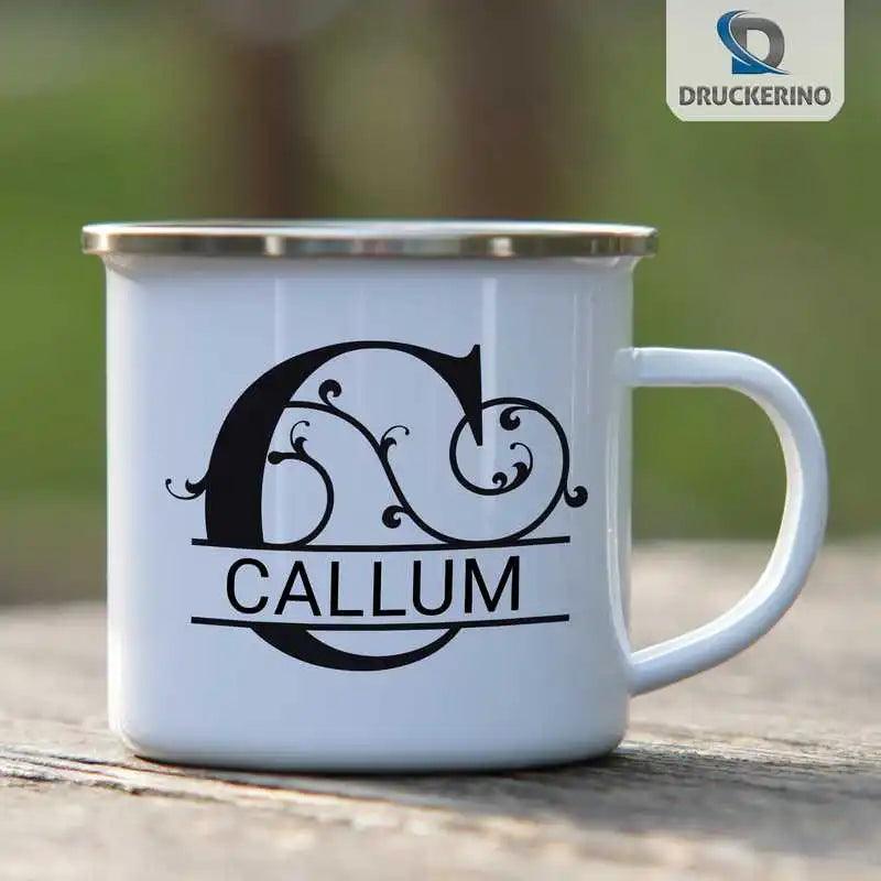 Emaille Tasse mit Namen | Motiv 1 | Callum - Druckerino