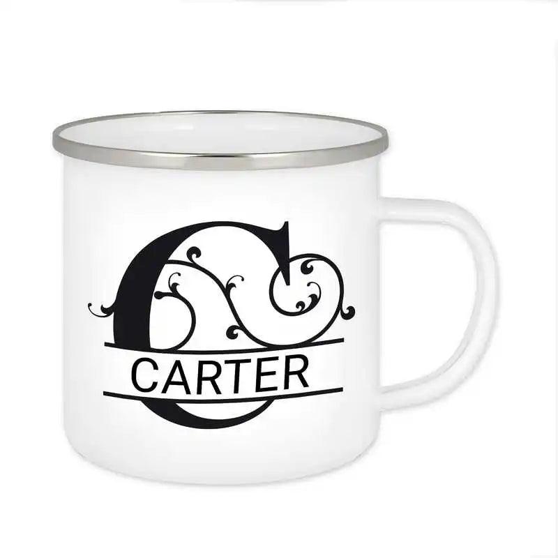 Emaille Tasse mit Namen | Motiv 1 | Carter - Druckerino