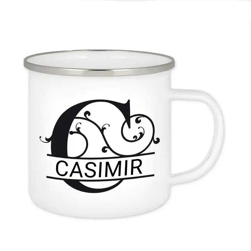 Emaille Tasse mit Namen | Motiv 1 | Casimir - Druckerino