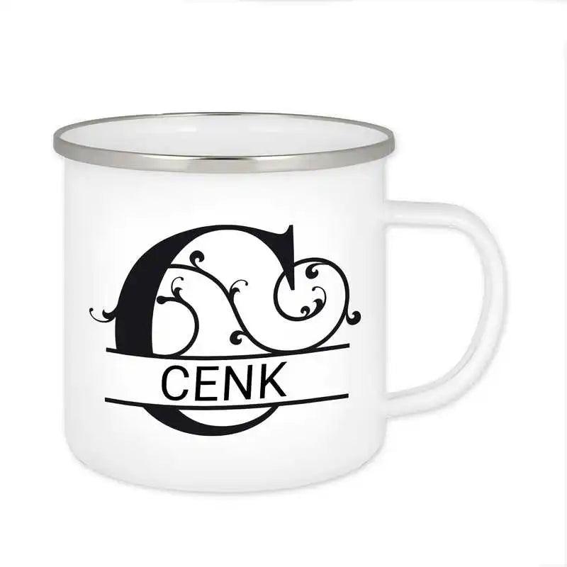 Emaille Tasse mit Namen | Motiv 1 | Cenk - Druckerino
