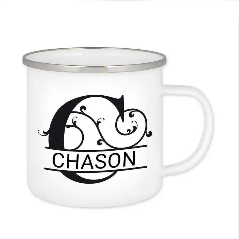 Emaille Tasse mit Namen | Motiv 1 | Chason - Druckerino