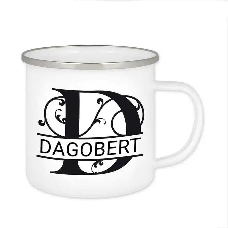 Emaille Tasse mit Namen | Motiv 1 | Dagobert - Druckerino