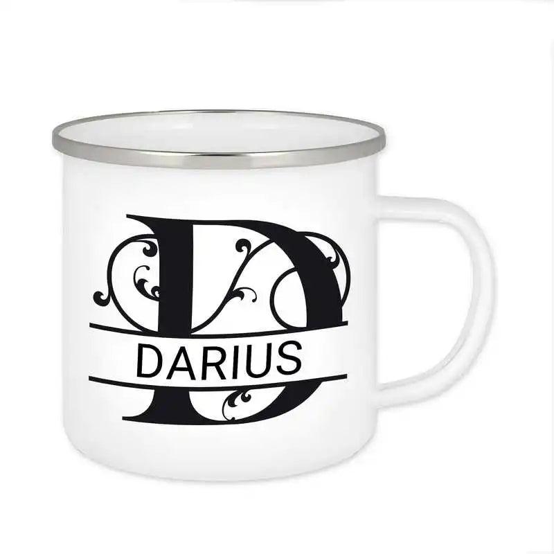 Emaille Tasse mit Namen | Motiv 1 | Darius - Druckerino