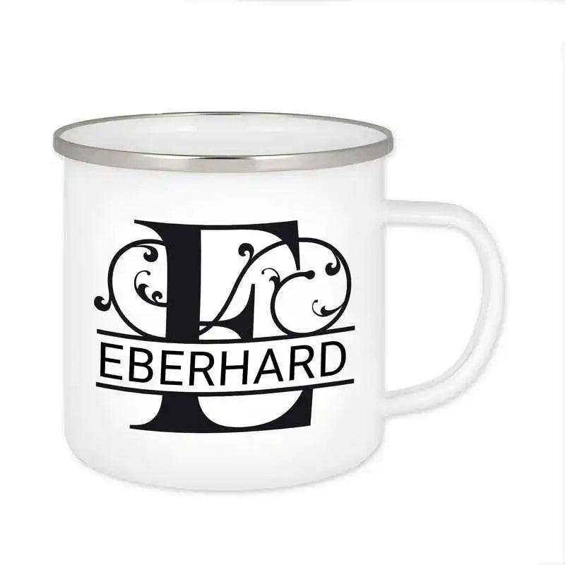 Emaille Tasse mit Namen | Motiv 1 | Eberhard - Druckerino