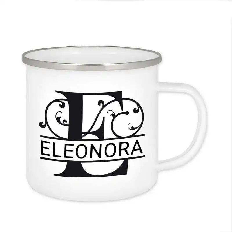 Emaille Tasse mit Namen | Motiv 1 | Eleonora - Druckerino
