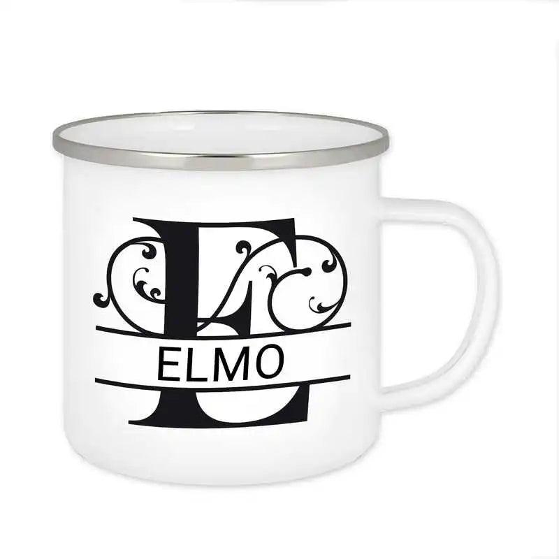 Emaille Tasse mit Namen | Motiv 1 | Elmo - Druckerino