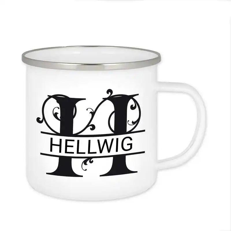 Emaille Tasse mit Namen | Motiv 1 | Hellwig - Druckerino