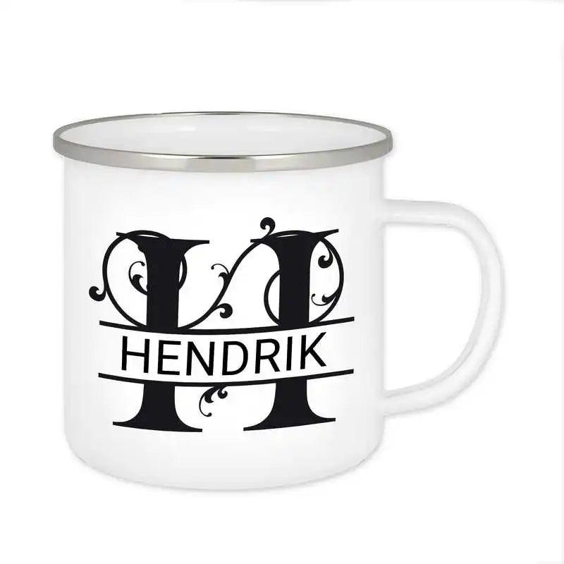 Emaille Tasse mit Namen | Motiv 1 | Hendrik - Druckerino