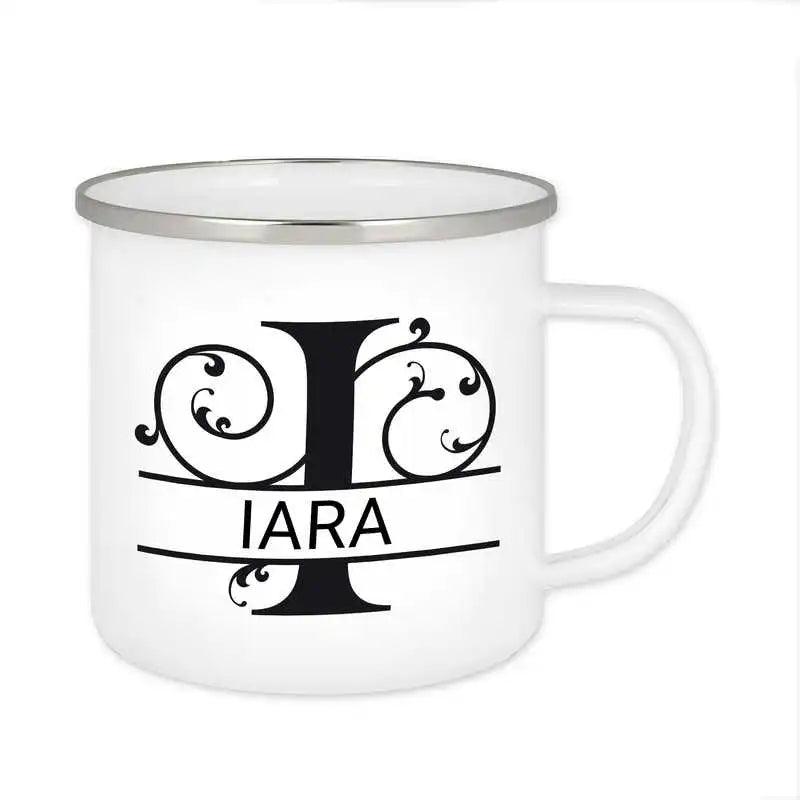 Emaille Tasse mit Namen | Motiv 1 | Iara - Druckerino