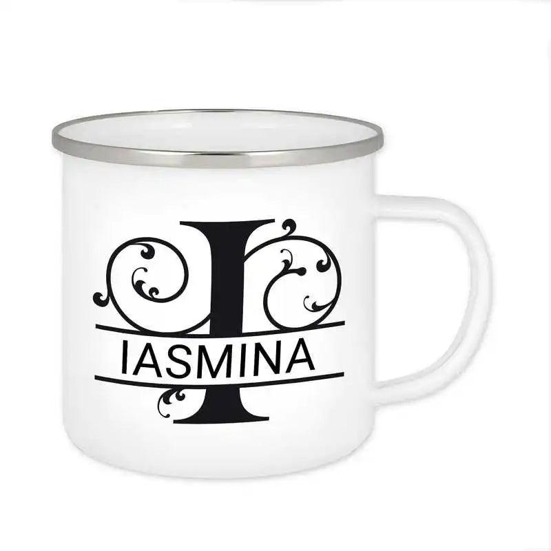 Emaille Tasse mit Namen | Motiv 1 | Iasmina - Druckerino